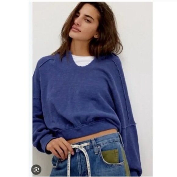 NWT Free People We The Free Atlas Hoodie, Navy Blue | Size XS - Picture 1 of 7